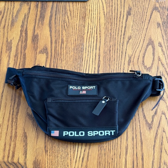 Polo by Ralph Lauren Black Sport Belt Bag - Picture 1 of 5